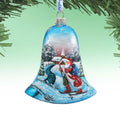 Sledging Santa Ball Glass Ornament by G. DeBrekht - 73442