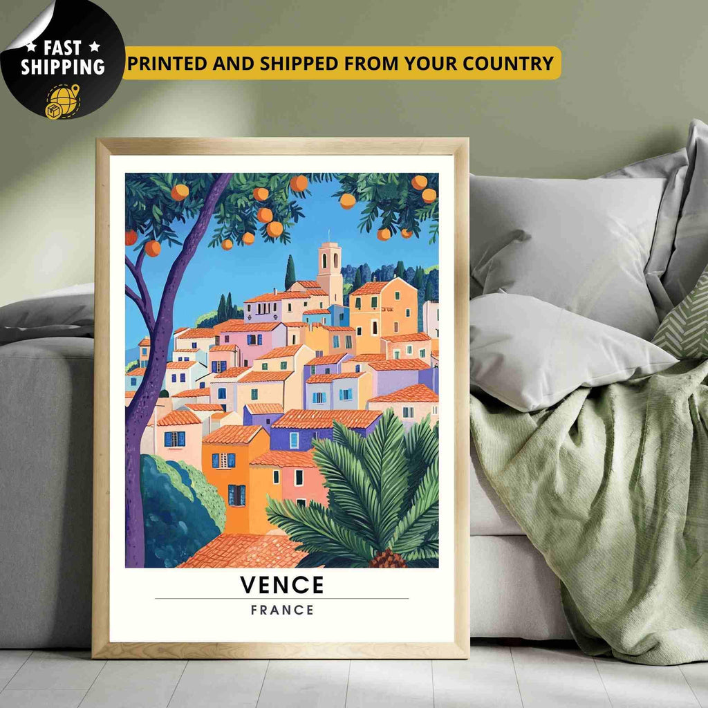 Affiche Vence - Impression Vence - Alpes-Maritimes, France