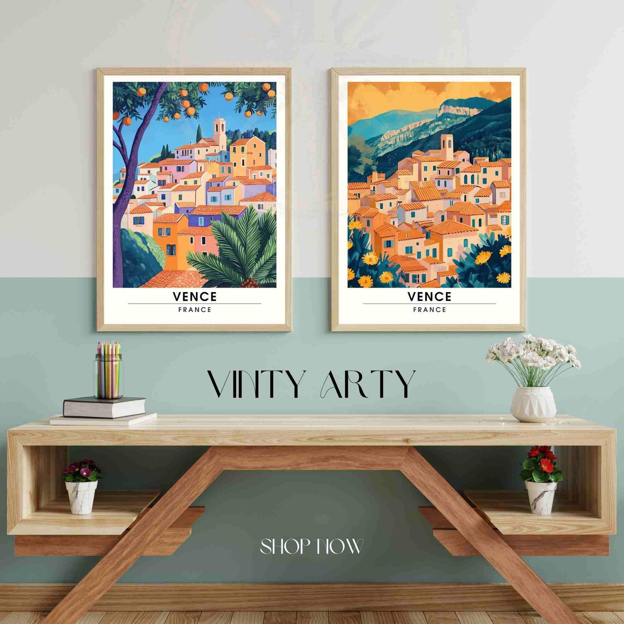 Affiche Vence - Impression Vence - Alpes-Maritimes, France